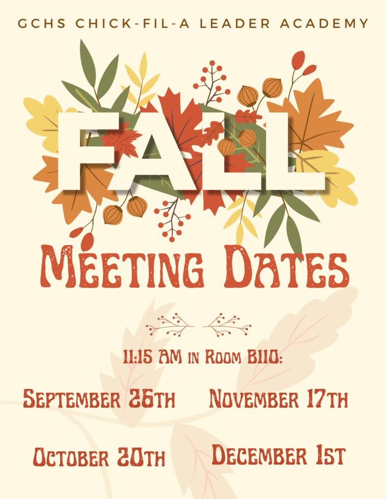 Chick-Fil-A Leader Academy Fall Meeting Dates