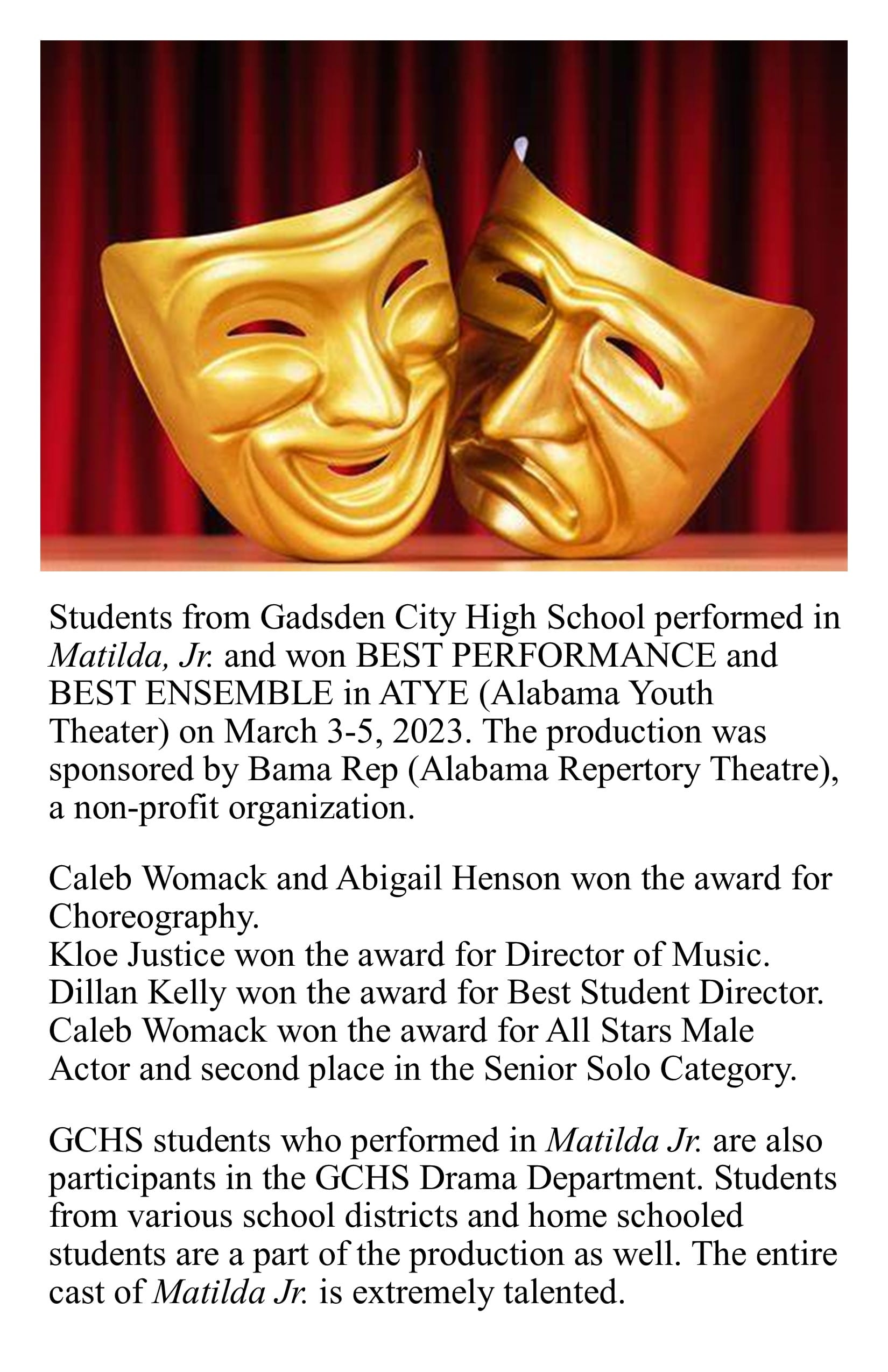 Matilda Jr. Performance and Awards