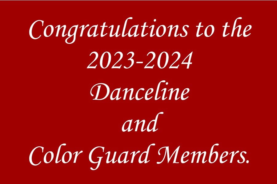 2023-2024 Danceline and Color Guard Members.