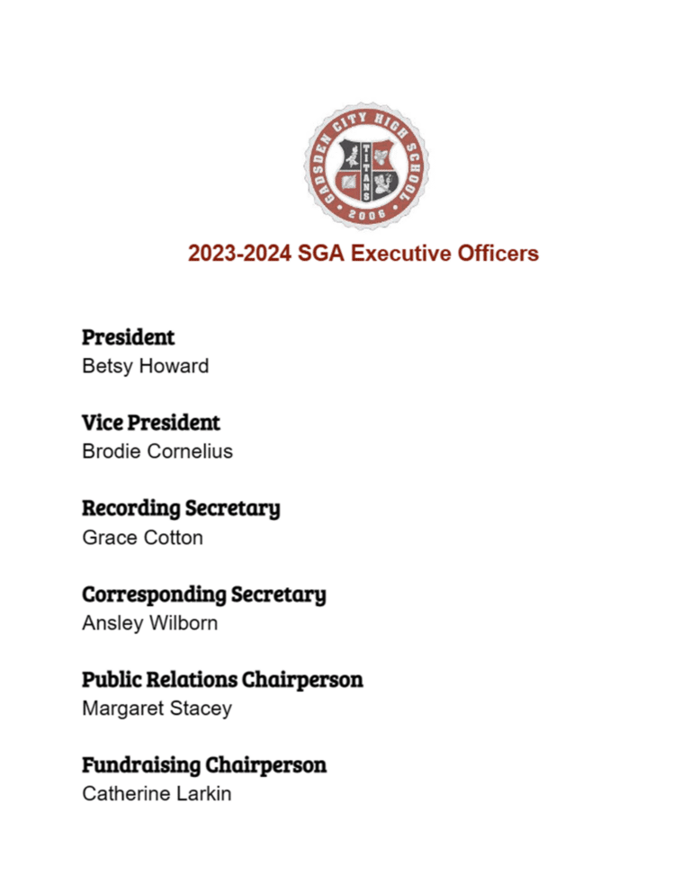 2023-2024 SGA Executive Officers