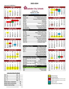 Gadsden City Schools Calendar 2023-2024