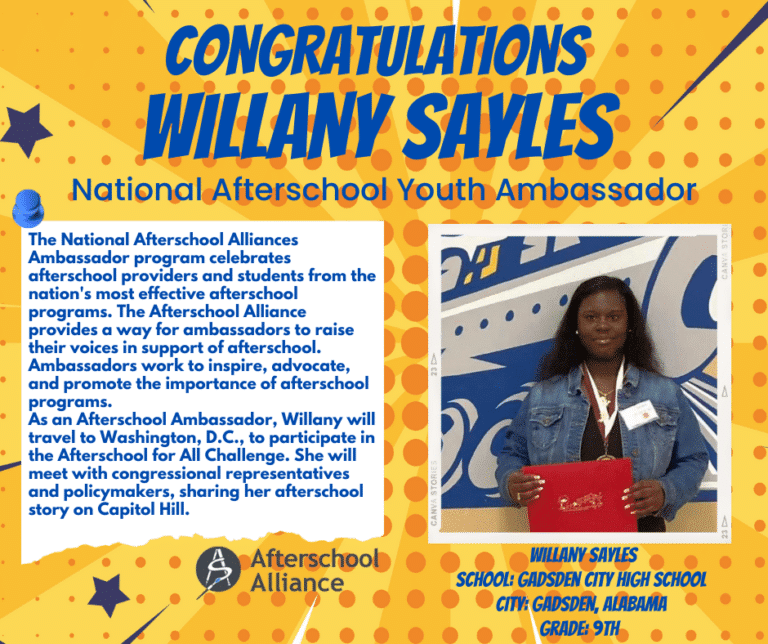 Congratulations, Willany Sayles!