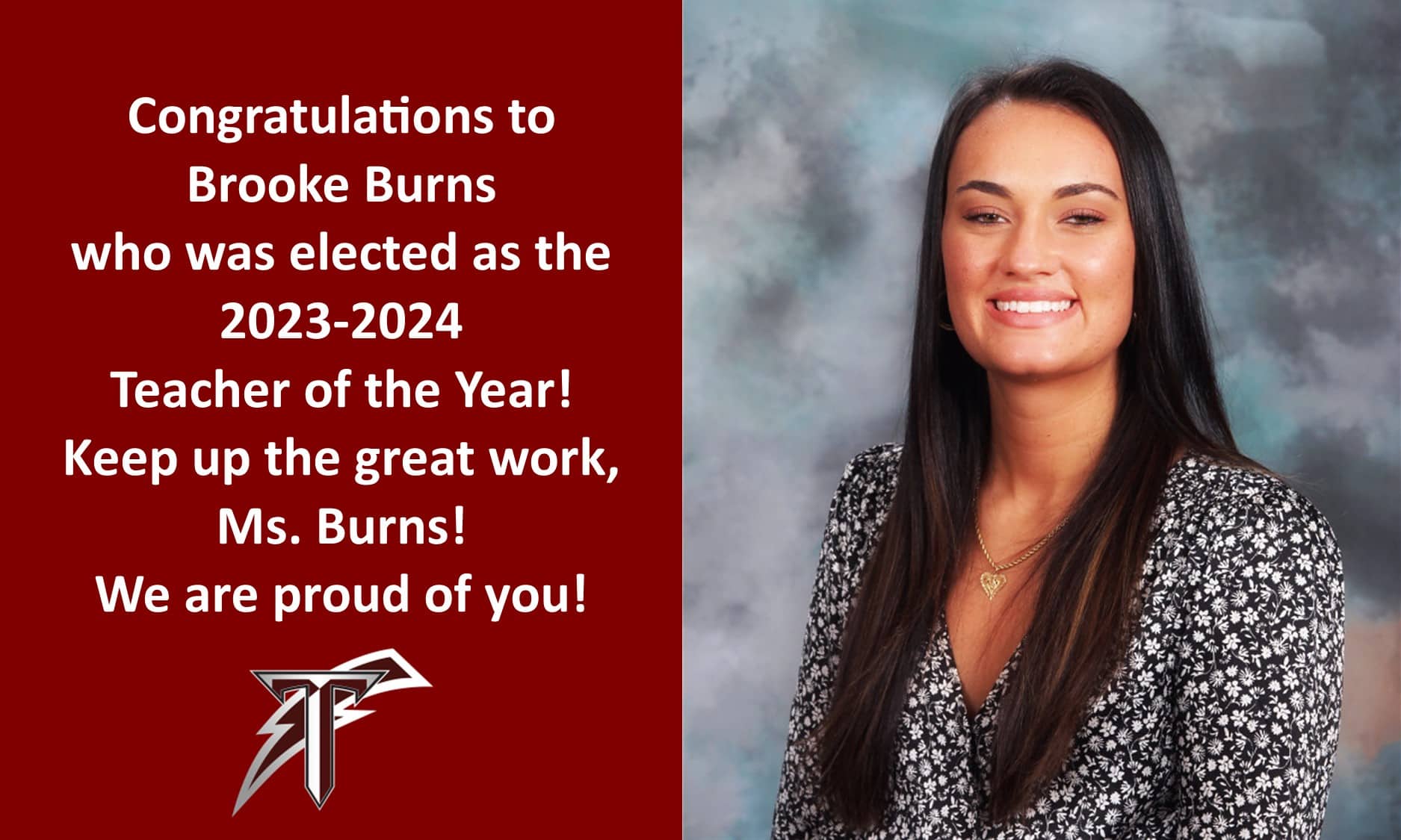Brooke Burns, 2023-2024 Teacher of the Year