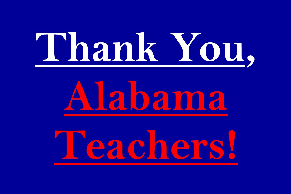 Thank you, Alabama Teachers