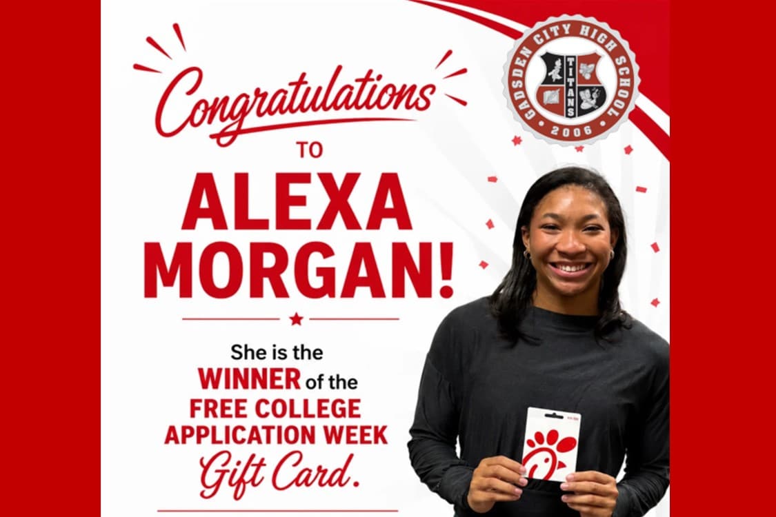 Alexa Morgan College Application Week Winner 10162026